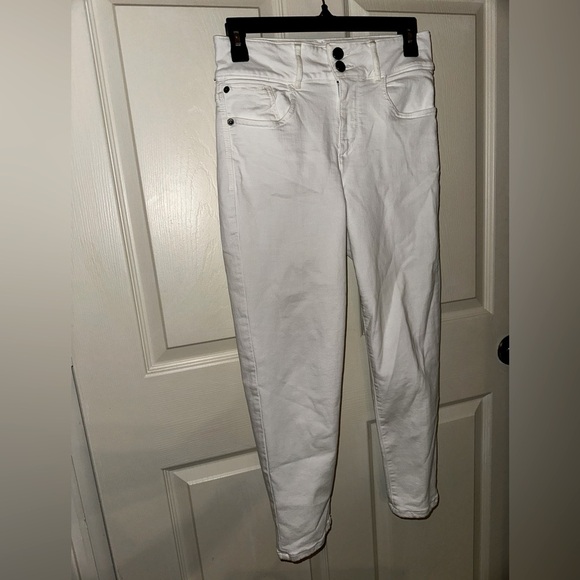 Alice + Olivia women’s White Ankle skinny Jeans 27 summer spring white denim - Picture 1 of 8